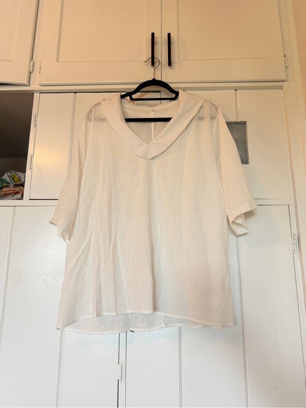 Relaxed White Linen 100% CottonTwo-Piece Set - Picture 4 of 6